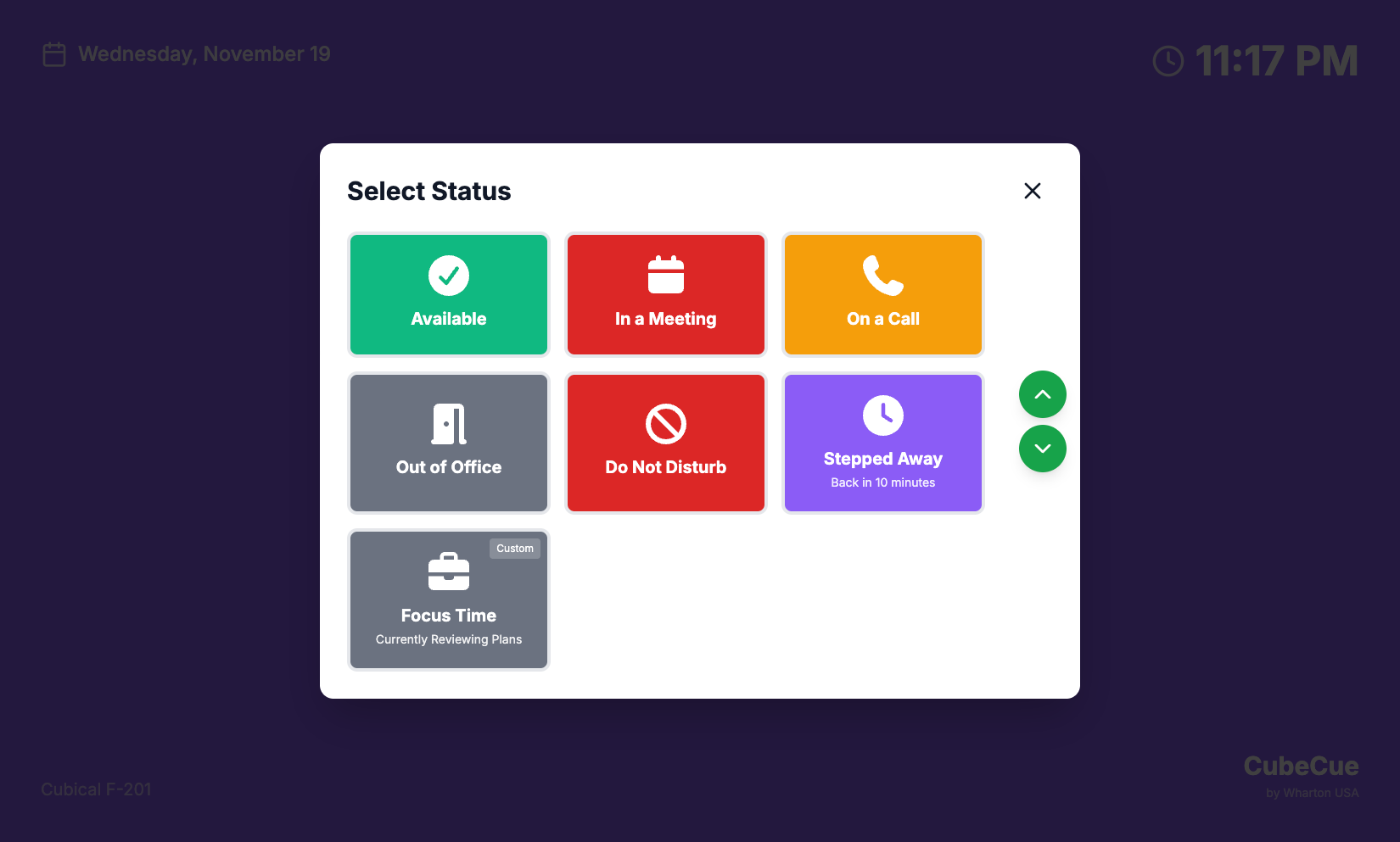 CubeCue Display - 7 Selector